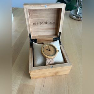 42mm The Naturalist Panda Bamboo Unisex Watch